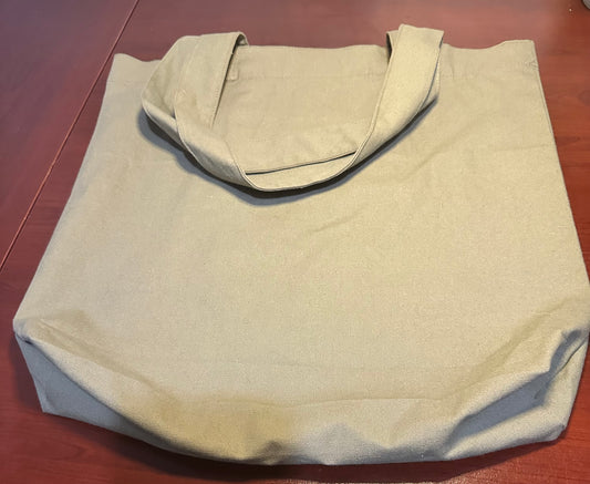 Green tote 16inx15inx3in