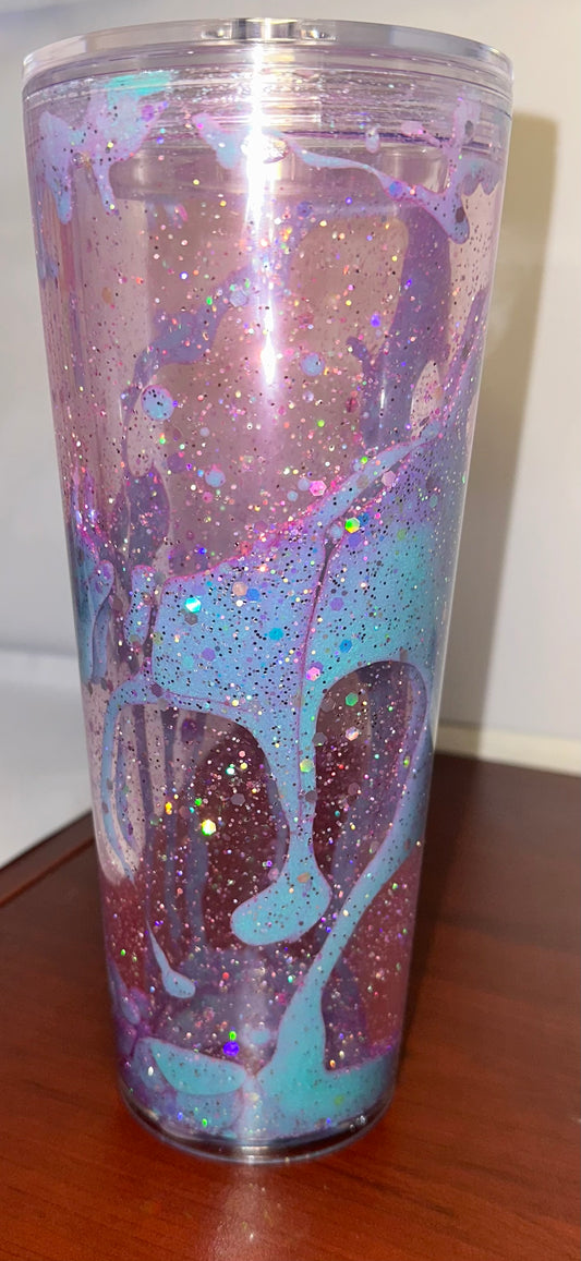 24oz acrylic dual lava drip