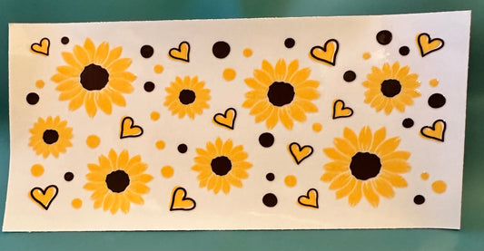 C75 Sunflowers with hearts