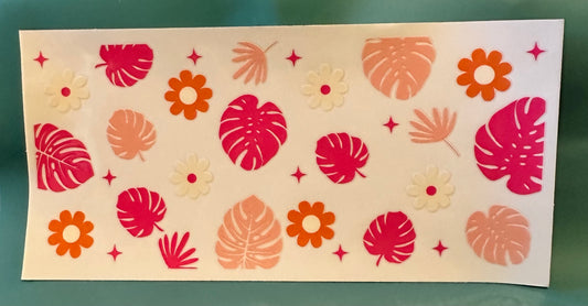 C69 Pink leaves and flowers