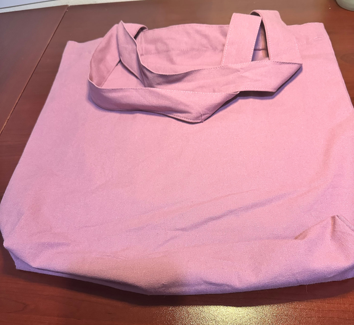 Mauve tote 16inX15inX3in
