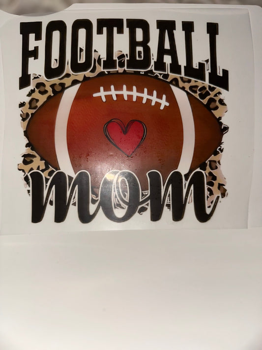 S64 heart leopard football mom