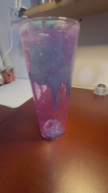 24oz acrylic dual lava drip